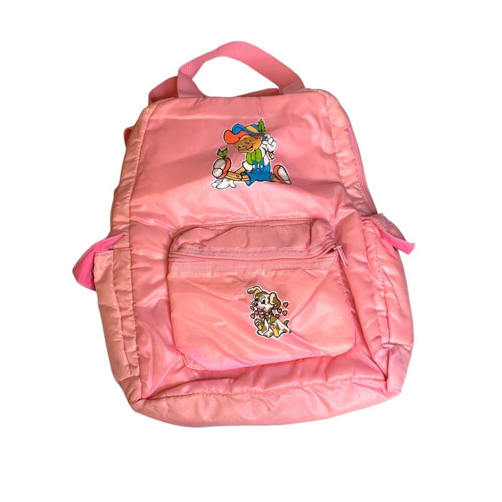Imaginings 3 Vintage 1983 Kids Pink Backpack‎ Puppy
